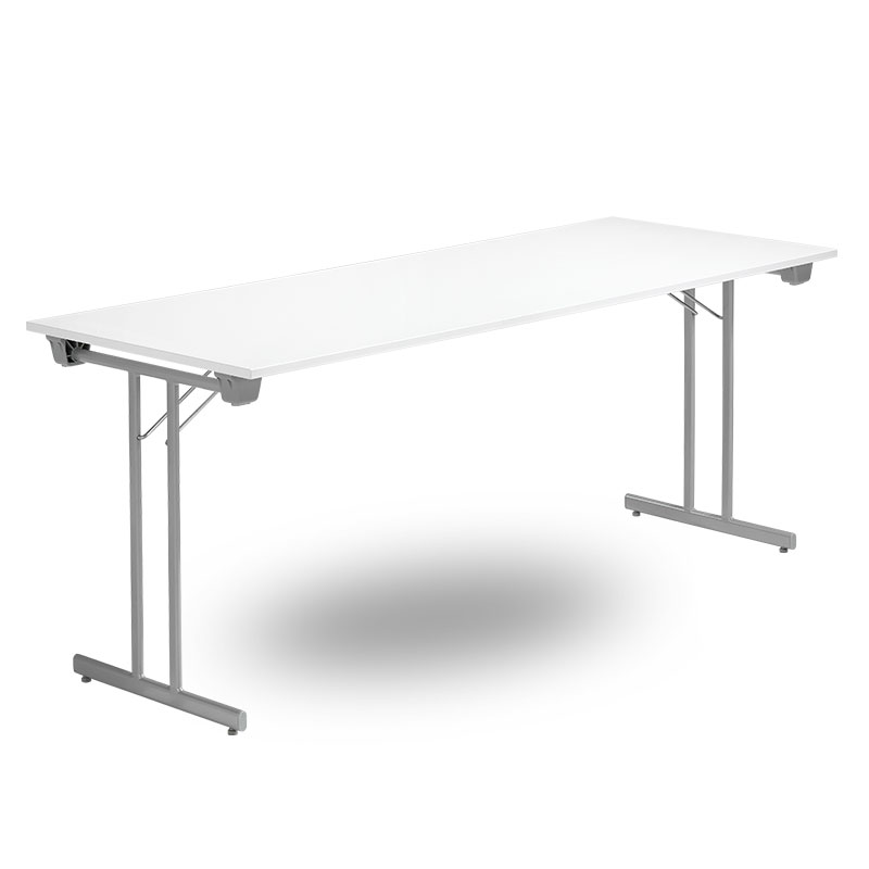Fällbart bord TJUSIG 1800 x 800 x 730, Silvergrå/Vit
