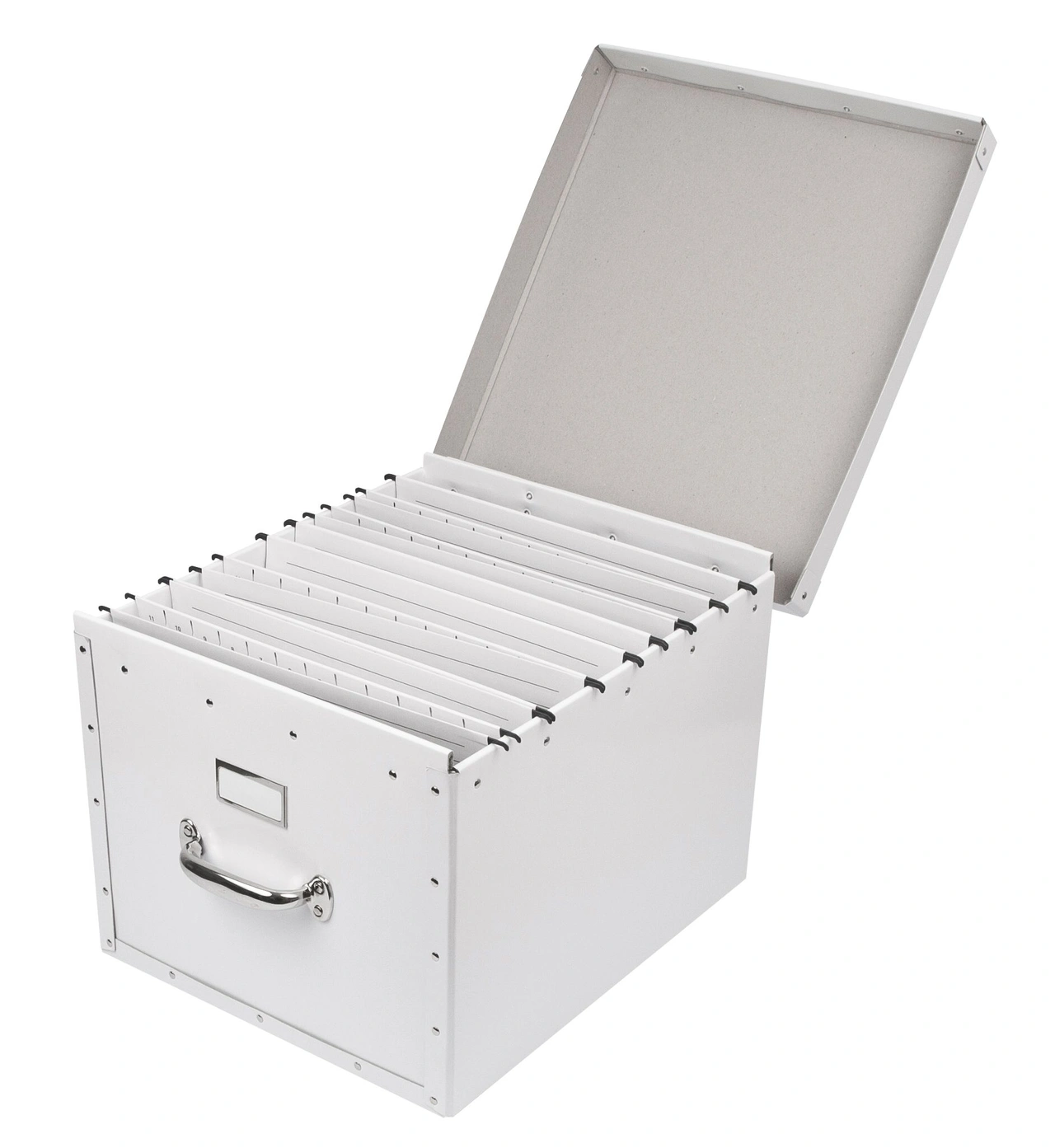 Arkivbox A4, med lock, Vit