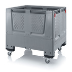 Plastcontainer MoveBox 1000FVH fällbar med ventilation 4 hjul