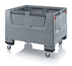 Plastcontainer MoveBox 1000FV fällbar med ventilation 4 hjul