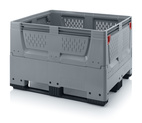 Plastcontainer MoveBox 1000FV fällbar med ventilation 3 medar