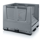 Plastcontainer MoveBox 1000FVH fällbar med ventilation 4 hjul