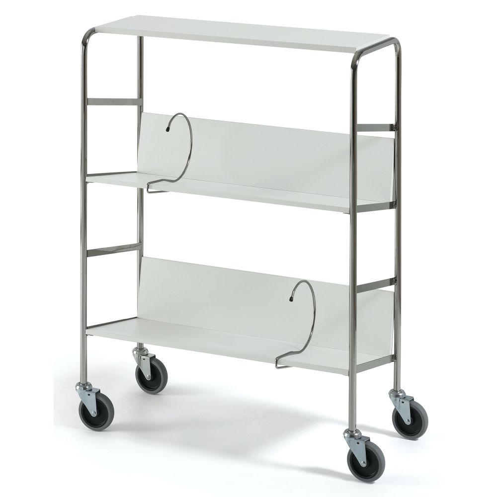 Stor pärmvagn med topphylla, Grå