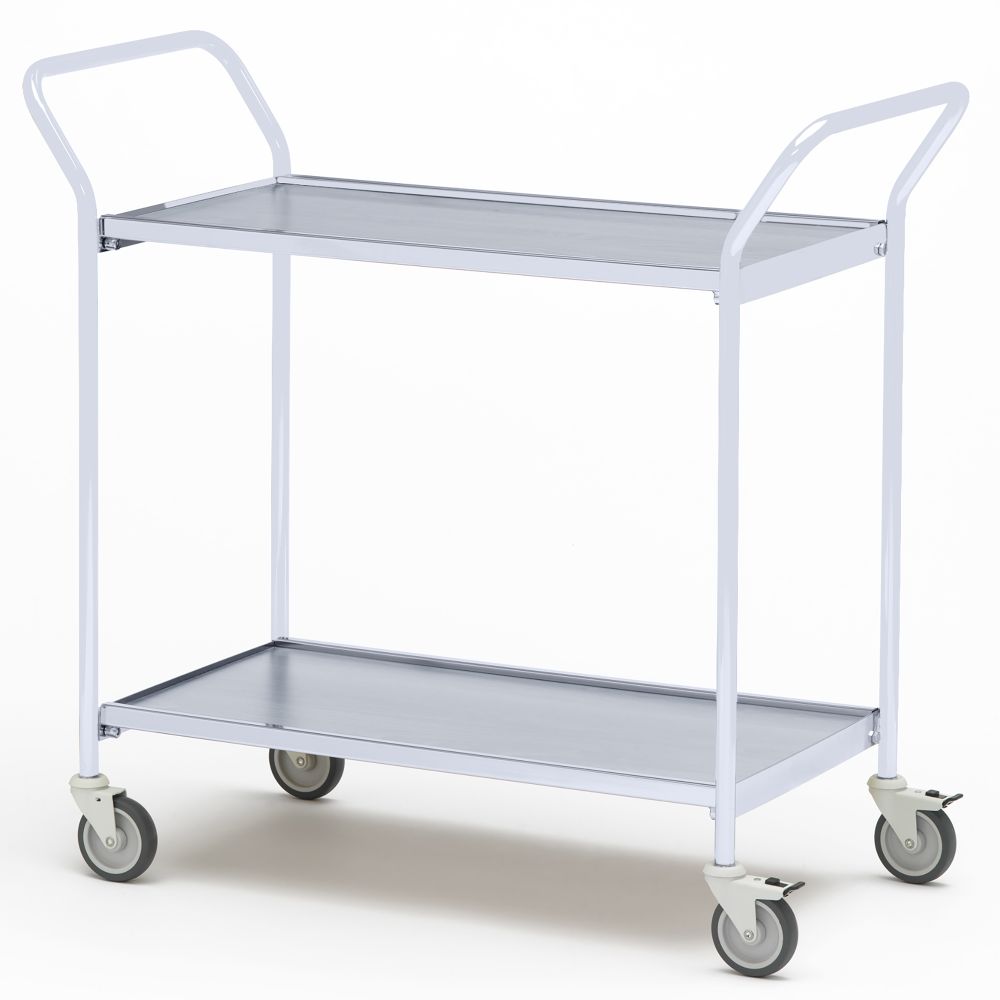 Bordsvagn med 2 hyllor och 2 handtag 800x420mm Grå/Grå