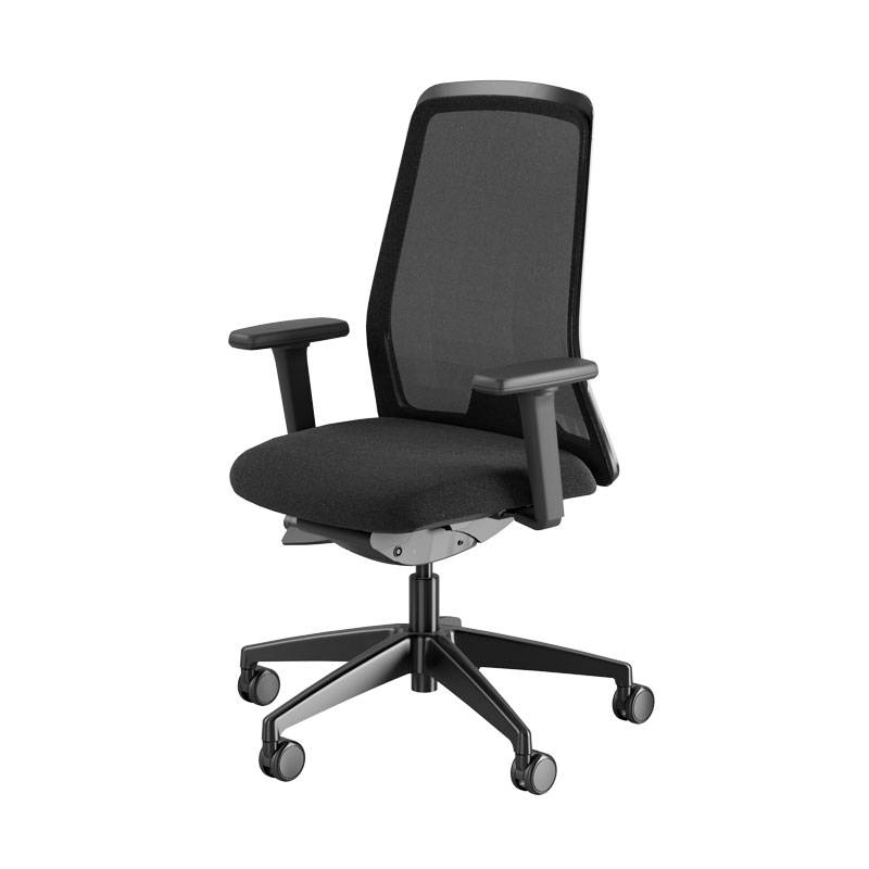 Kontorsstol Flex, svart/mesh