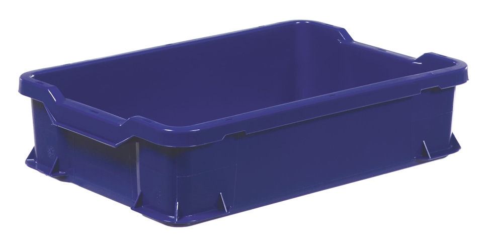 Plastback 600x400x145 mm 24L Blå