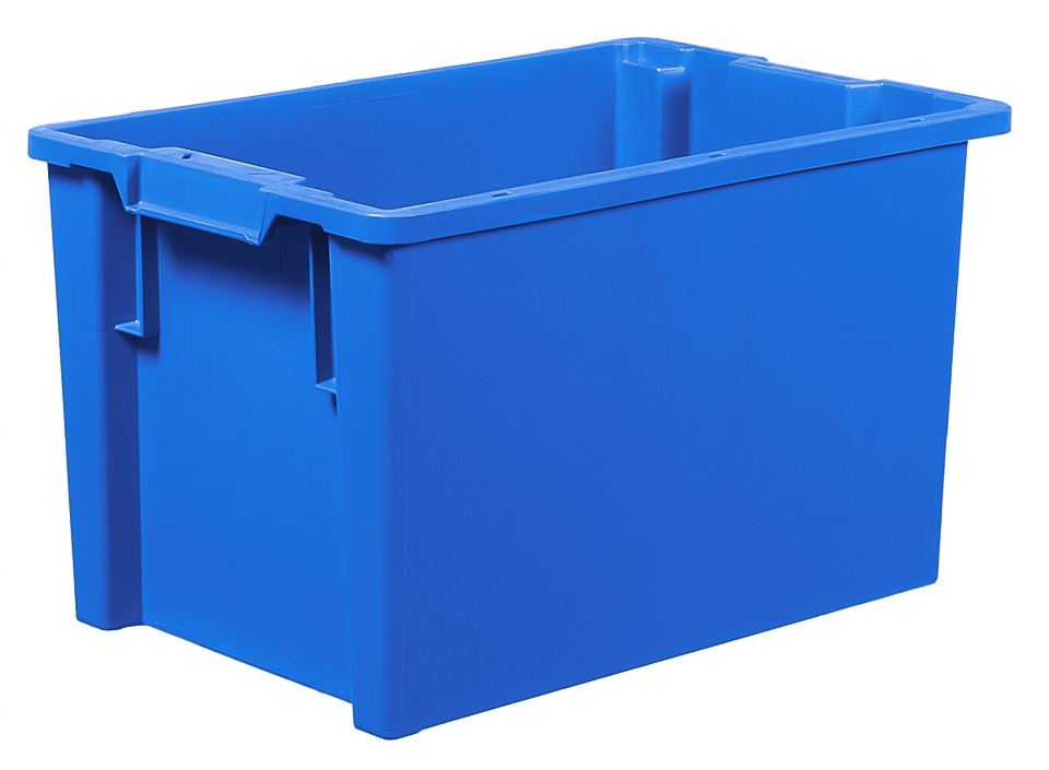 Stapelbar plastback 600x400x350 mm 66L Blå