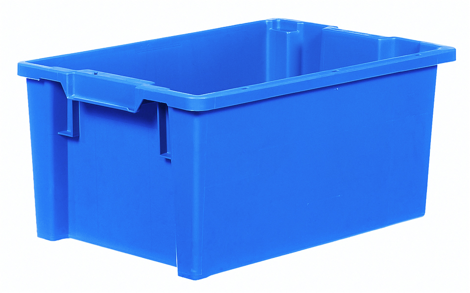 Stapelbar plastback 600x400x270 mm 50L Blå