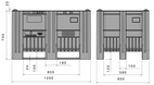 Plastcontainer MoveBox Heavy Duty 800 Ljusgrå