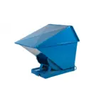 Tippcontainer med högbyggt lock 750 L med tryckplatta