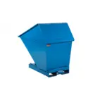 Tippcontainer med högbyggt lock 750 L med tryckplatta