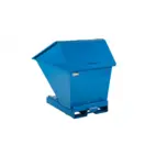 Tippcontainer med högbyggt lock 400 L med tryckplatta