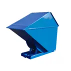 Tippcontainer med högbyggt lock 1700 L med tryckplatta