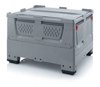 Plastcontainer MoveBox 1000FV fällbar med ventilation 3 medar