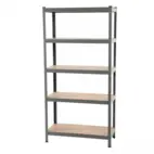 Hyllställ i trä med fem hyllplan 175kg