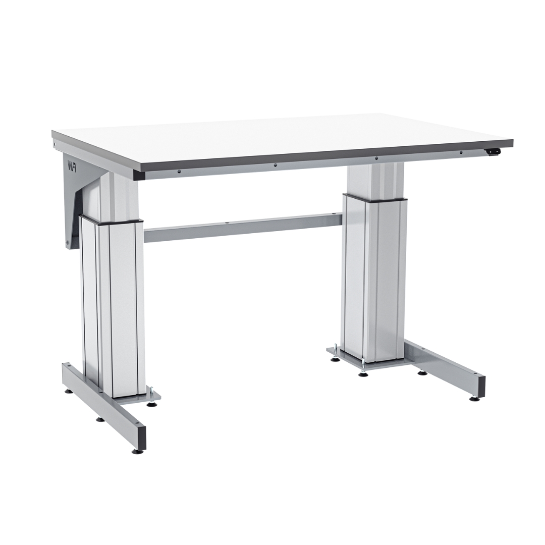 Höj- och sänkbart arbetsbord HD 600kg Grå Laminat 1200x800 mm