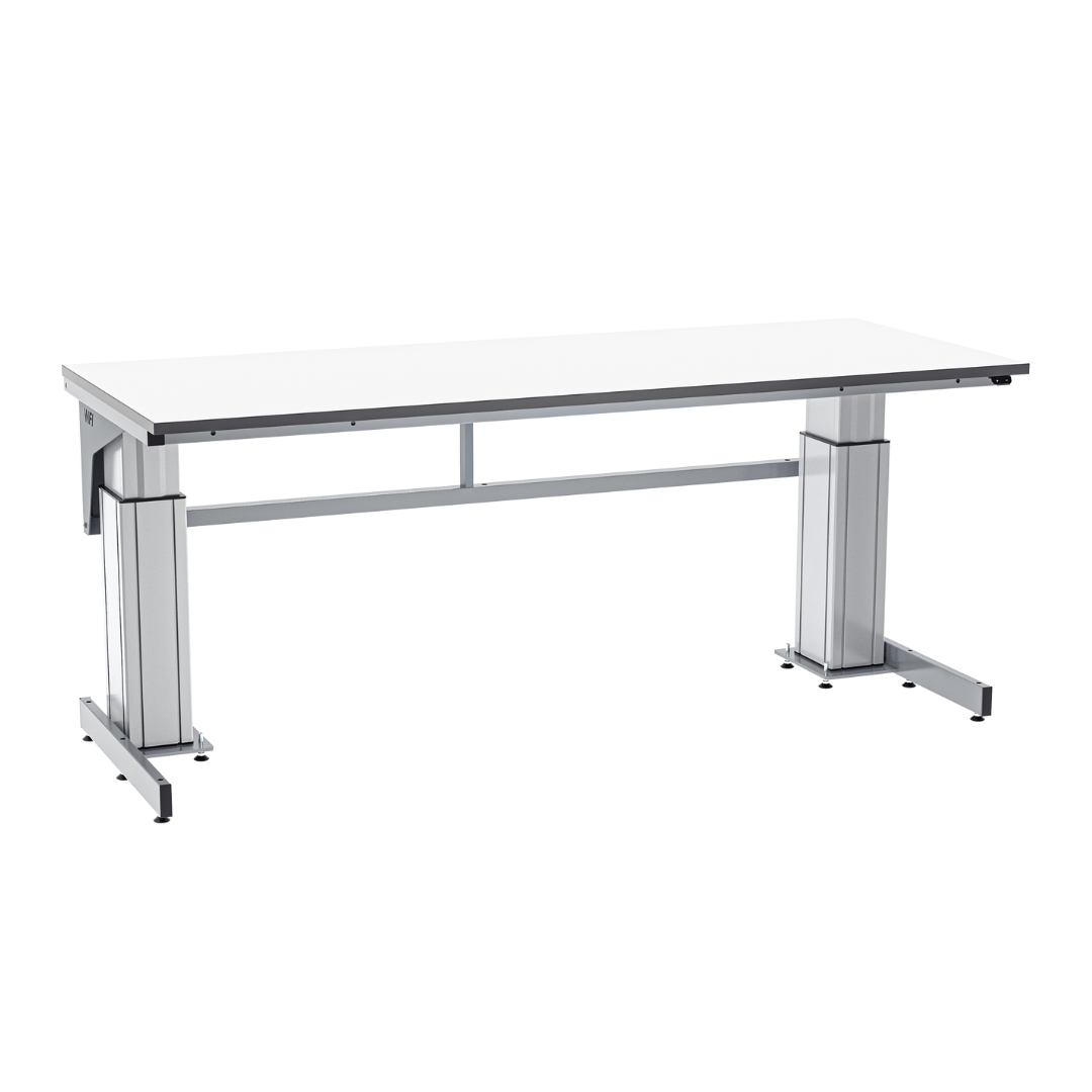 Höj- och sänkbart arbetsbord HD 600kg Grå Laminat 2000x800 mm