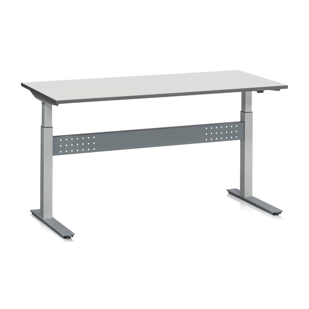 Höj- och sänkbart arbetsbord LD 200kg Grå Laminat 1600x800 mm