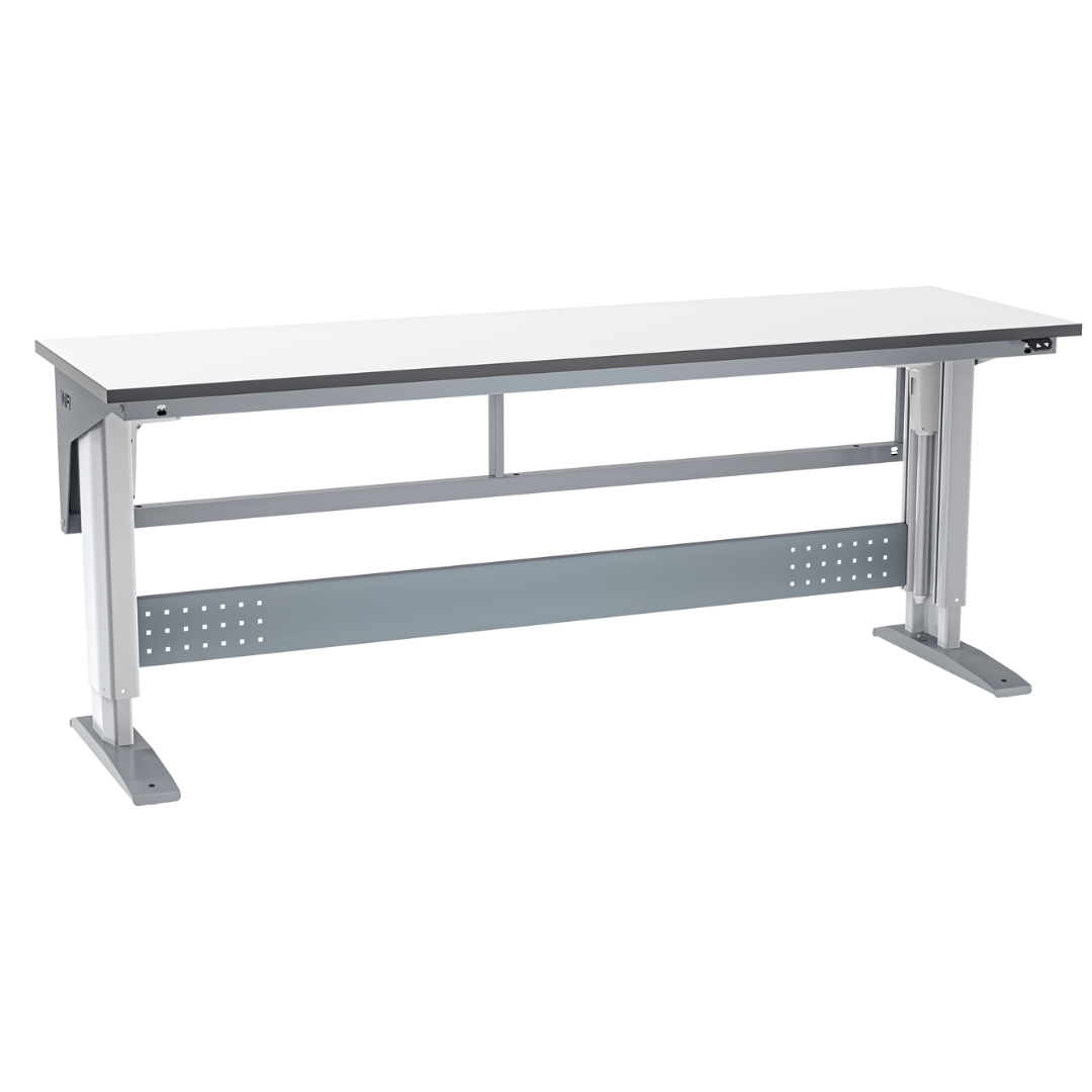 Höj- och sänkbart arbetsbord HD 300kg 2000x600 mm Grå Laminat