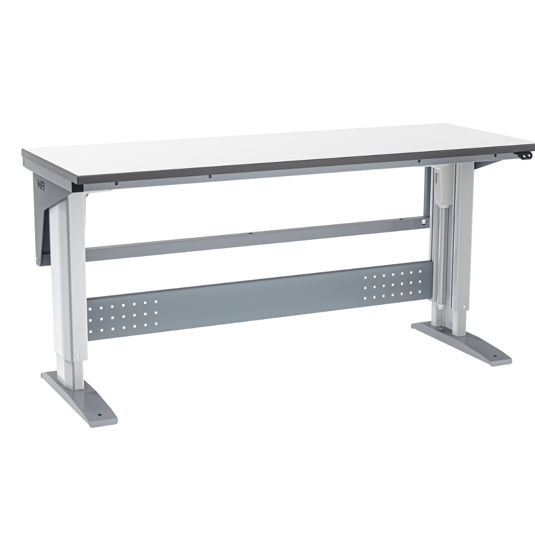 Höj- och sänkbart arbetsbord HD 400kg 1600x600 mm Grå Laminat