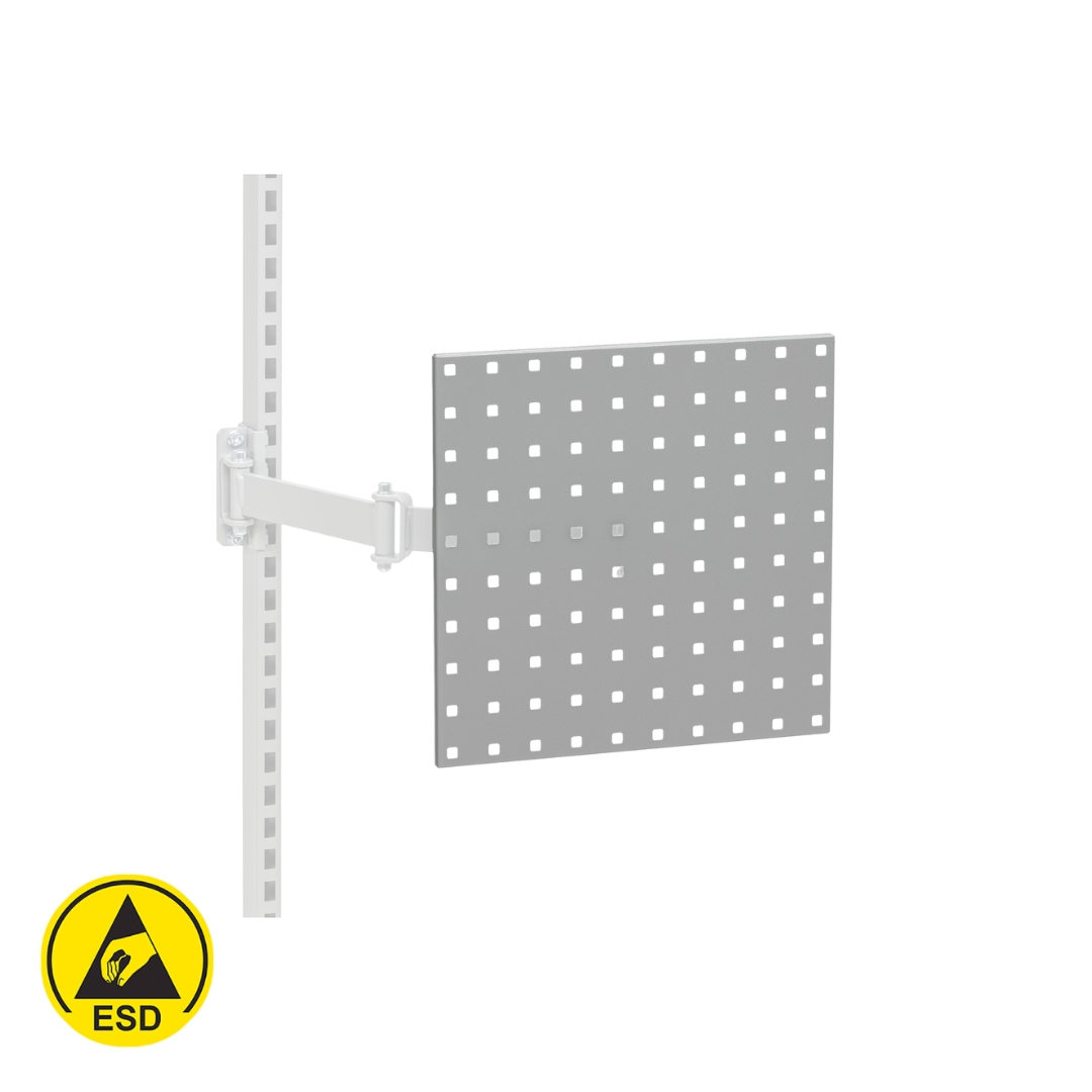 Verktygspanel flyttbar ESD 370x370 mm, tillbehör till arbetsbord