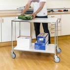 Rullbord Vit 200kg med Non-marking hjul