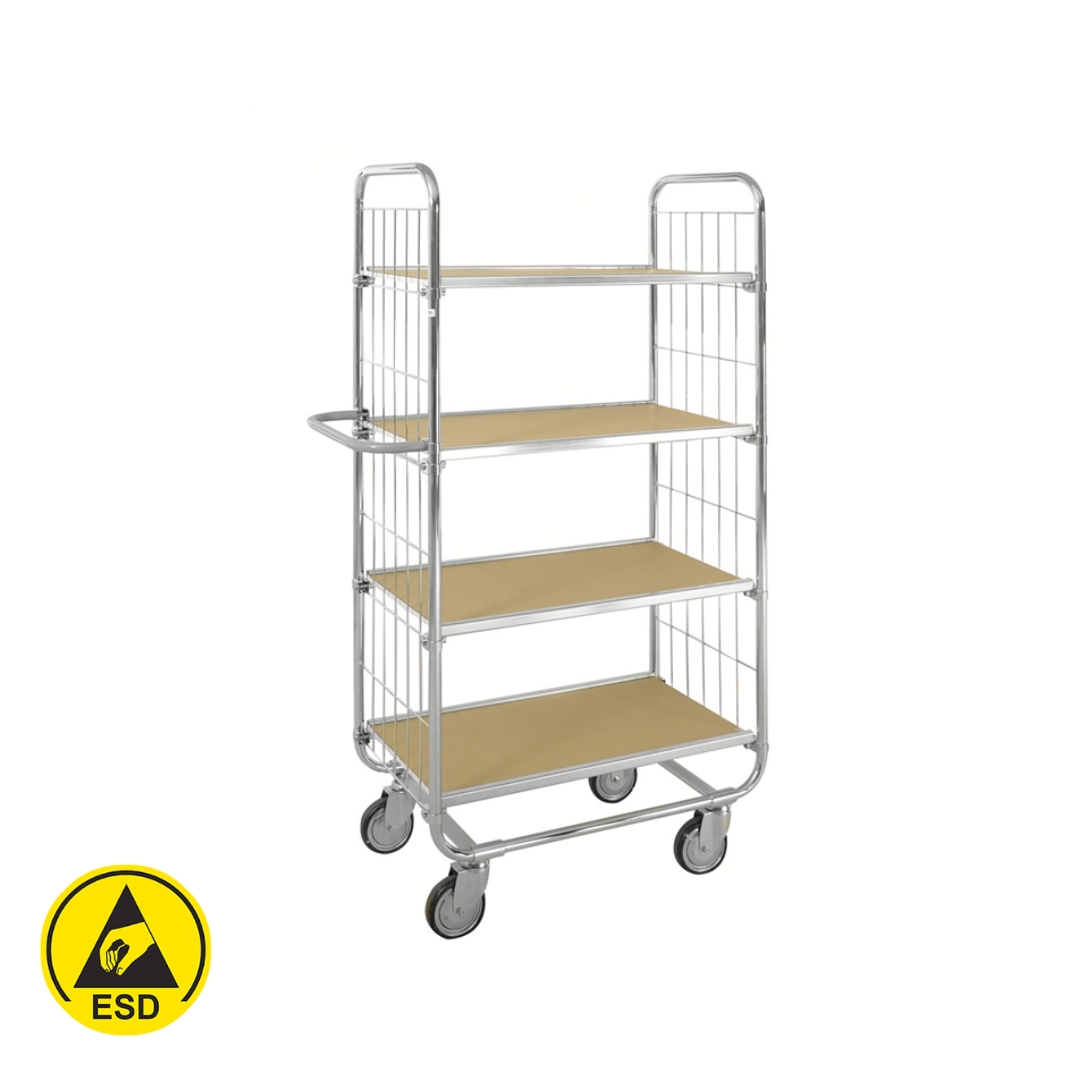 Plockvagn ESD 4 hyllor Serie 8000 Large 1195x470x1590 mm