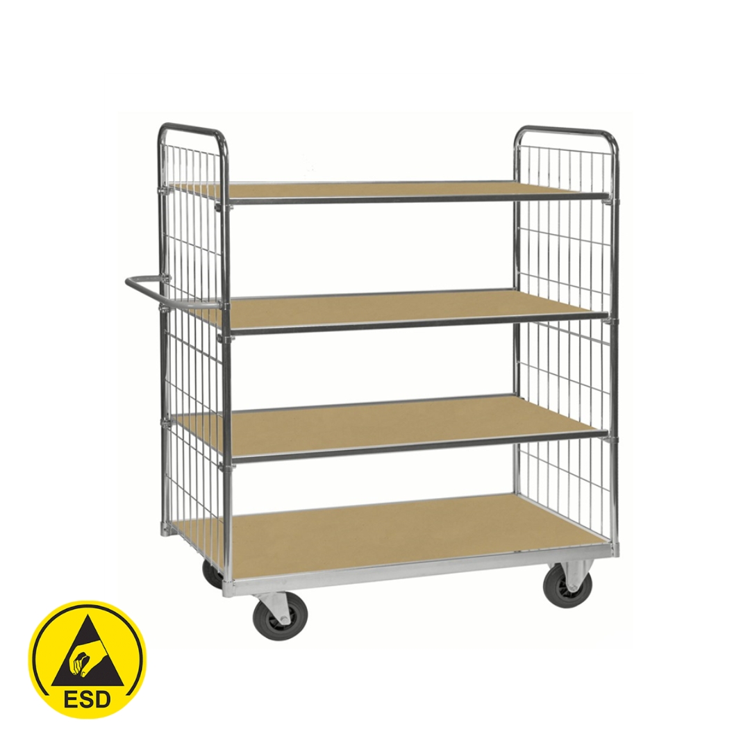 Hyllvagn ESD 4 hyllor Serie 9000 Large 1590x650x1695 mm