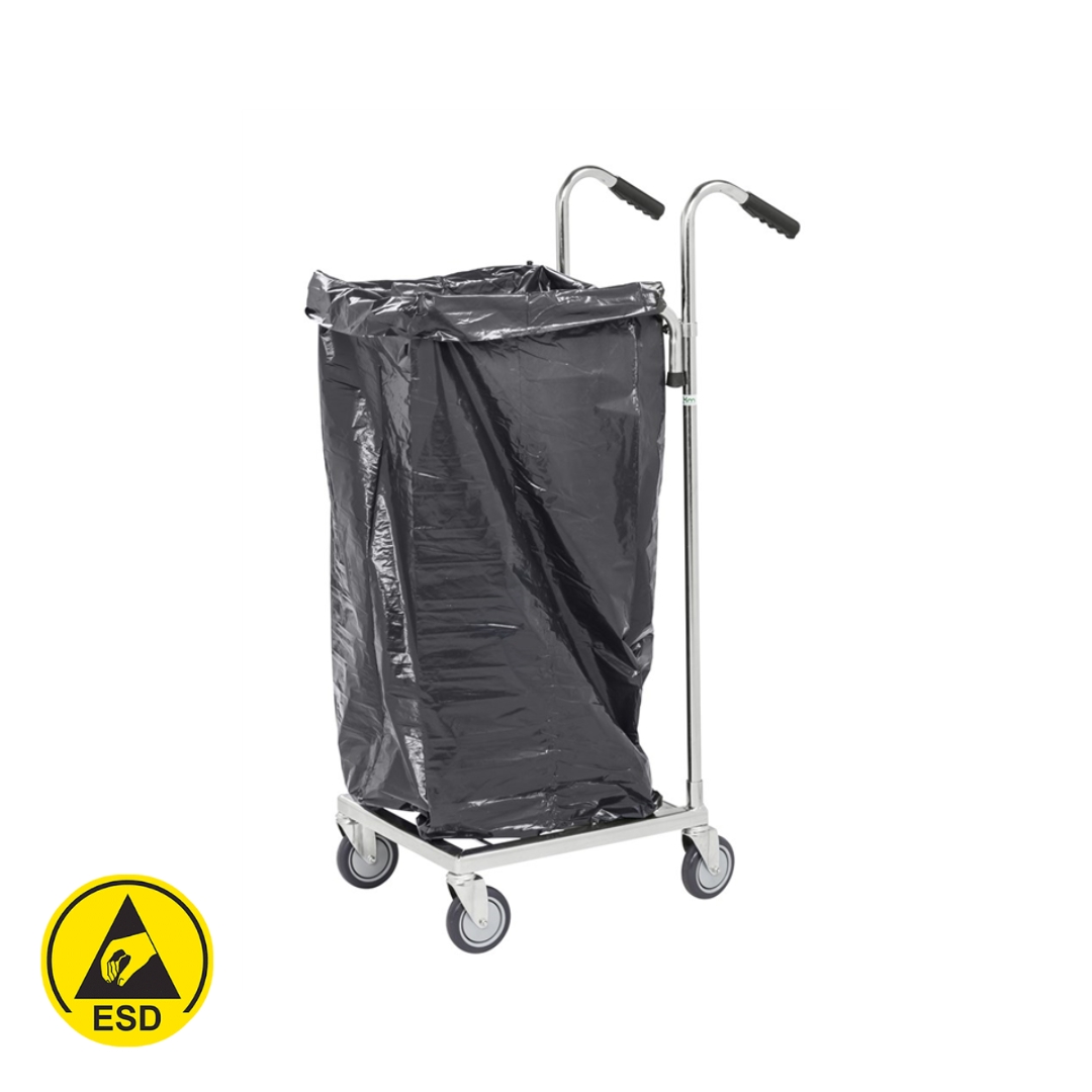 Sopsäcksvagn ESD med handtag 125 Liter 35 kg