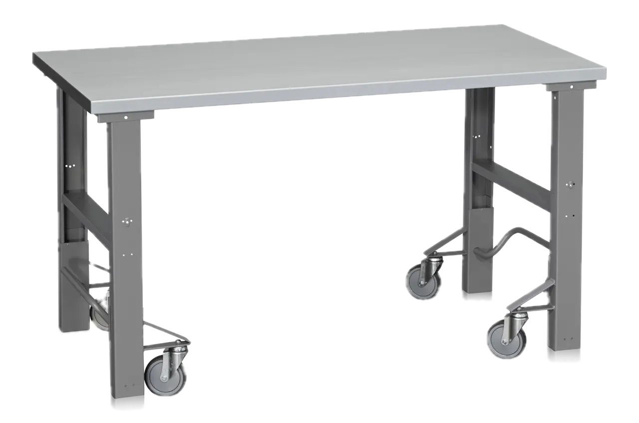Arbetsbänk på hjul 500kg 1600x800mm Vinyl