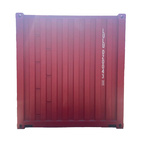 Sjöfartscontainer 20-fot Stålgolv Röd