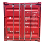 Sjöfartscontainer 20-fot Stålgolv Röd