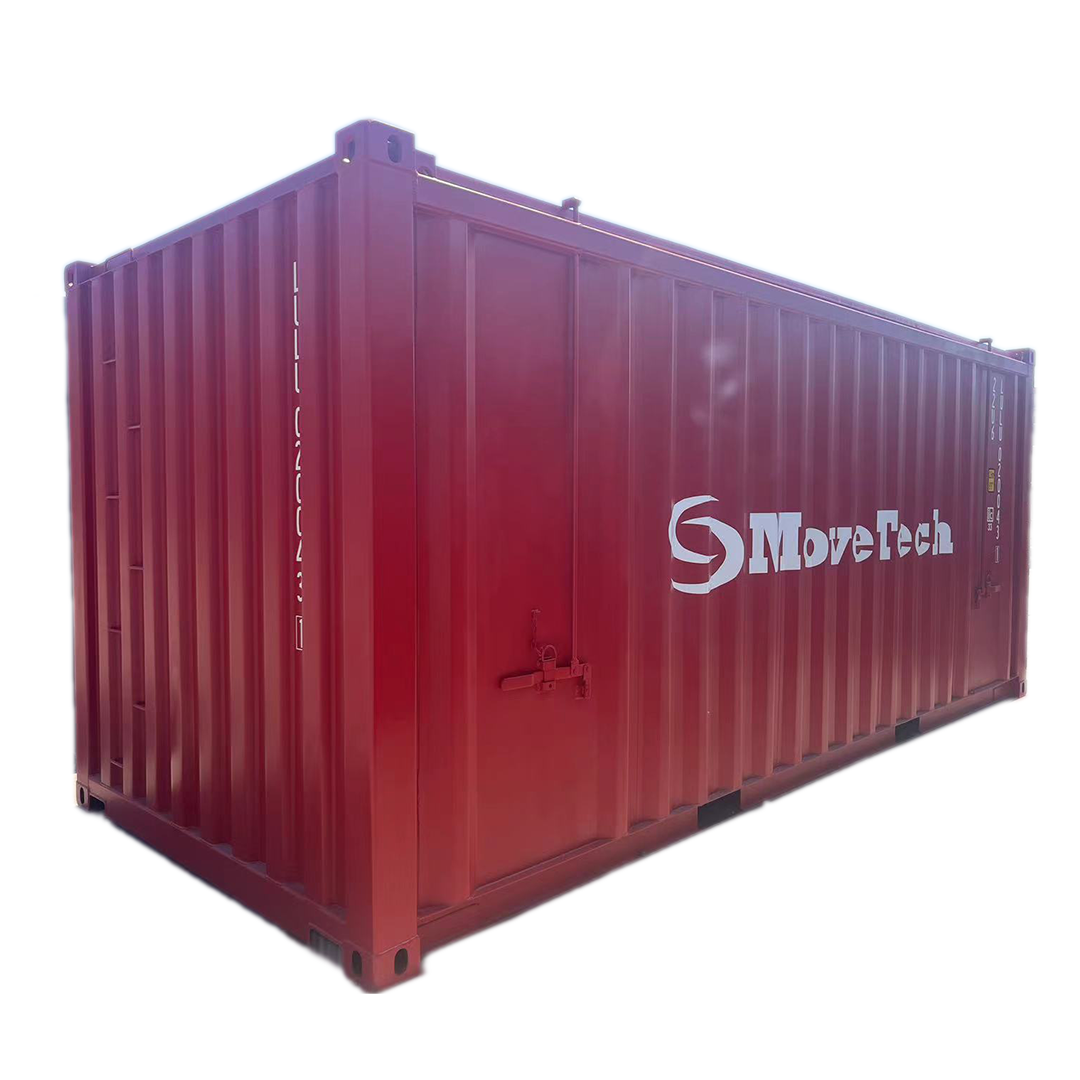 Sjöfartscontainer 20-fot Stålgolv Röd