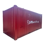 Sjöfartscontainer 20-fot Stålgolv Röd