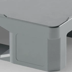 Hygienpall 1200 x 800 mm Tät Svart