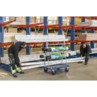 Skivvagn 500 kg 2 hjul fast, 2 hjul länk m broms