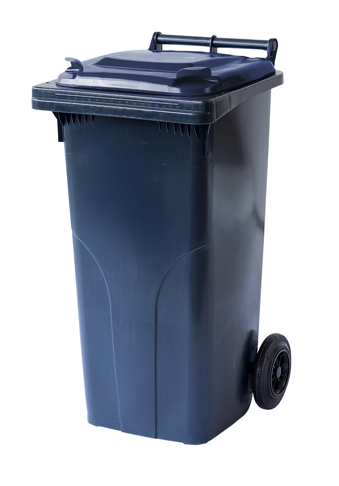 Kärl 120 L med lock, grå