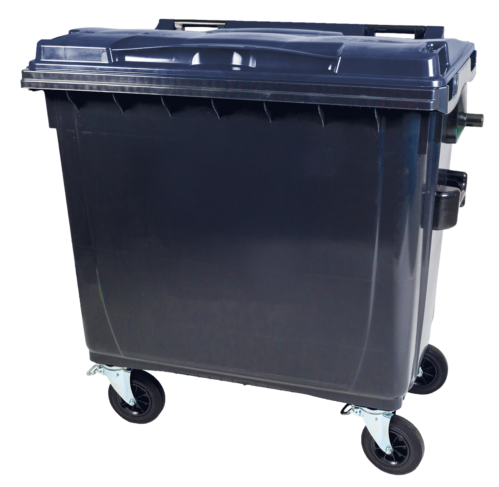 Kärl 660 L med lock, grå