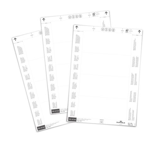 Etiketter till etiketthållare 150 x 67 mm vit 20st