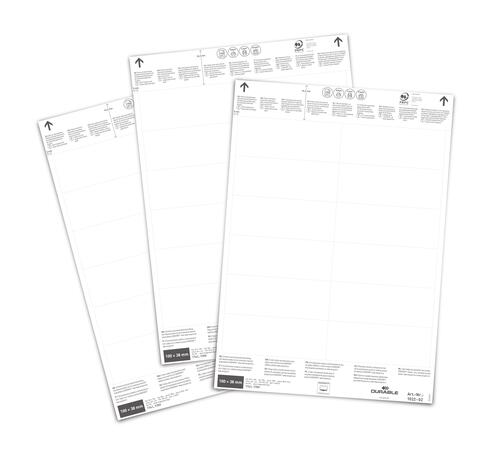 Etiketter till etiketthållare 100 x 38 mm vit 20st