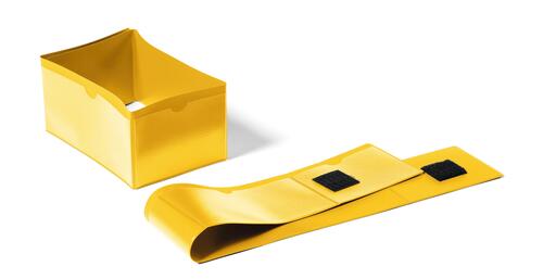 Pallfotsficka 140 x 65 mm gul 50st