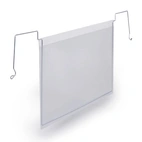 Plastficka med ståltrådsfäste A5L PP transparent 50st