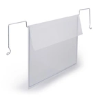 Plastficka med flik och ståltrådsfäste A5 transparent 50st