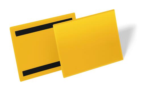 Plastficka A5L magnetisk gul 50st