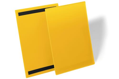 Plastficka A4S magnetisk gul 50st