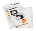 BADGEMAKER etiketter till namnskylt 40x75 vit 20st