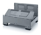 Plastcontainer MoveBox 1000FV fällbar med ventilation 3 medar