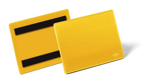 Plastficka A6L magnetisk gul 50st
