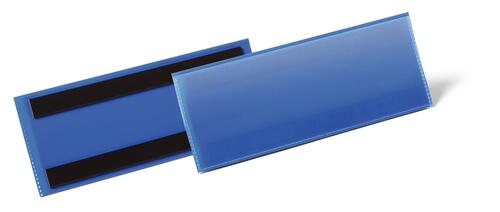 Etiketthållare 1/2 A5L, 210x74 magnetisk blå 50st