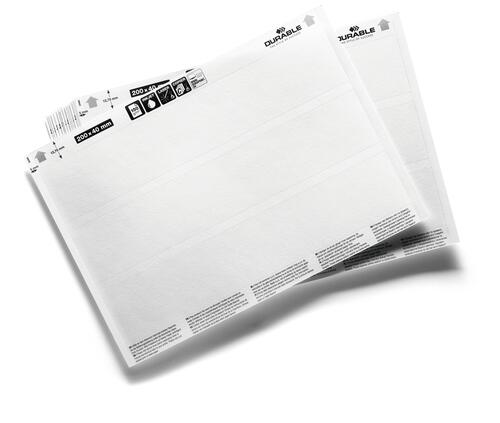Etiketter till etiketthållare 200 x 40 L mm vit